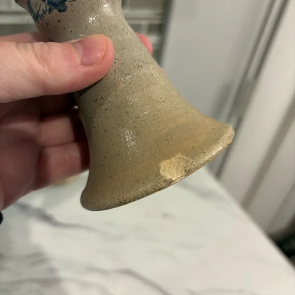 Vintage Beaumont Brothers Pottery Candle Sticks & Bowl Salt Glazed Stoneware - Picture 14 of 16